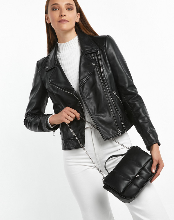 670-2206-602 Сумка женская и.кожа/текстиль черн, S, Mascotte