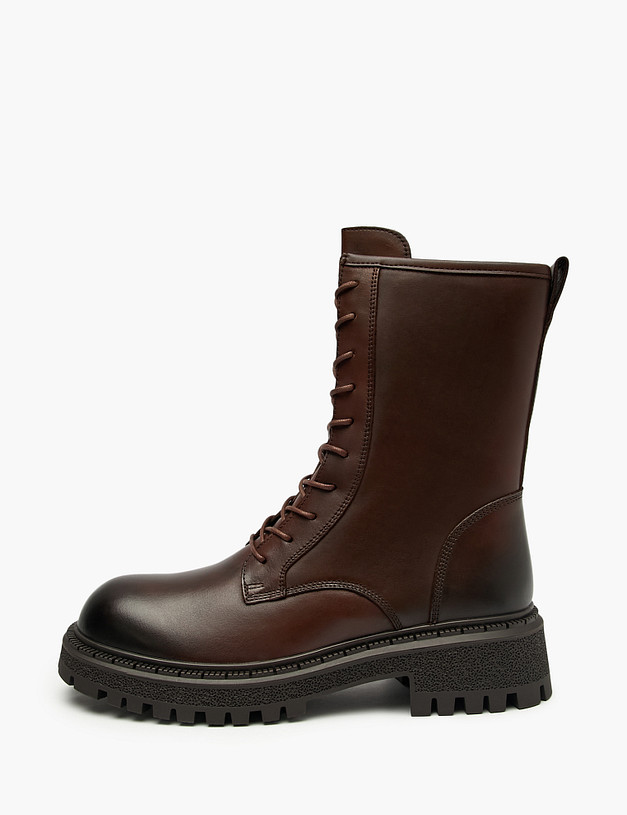 Коричневые женские зимние ботинки MASCOTTE 58-521632-0109 | ракурс 2