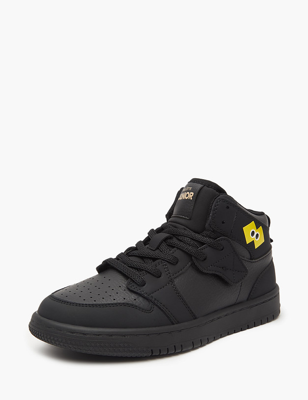 Черные высокие кроссовки для детей MASCOTTE 234-321921-0602 | ракурс 4