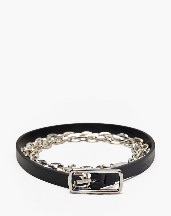 701-6101-602 Ремень жен. и.кожа/и.кожа черн, Mascotte