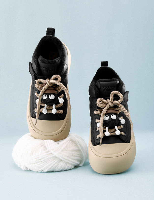 Черные детские кеды MASCOTTE 234-523821-0602 | ракурс 1