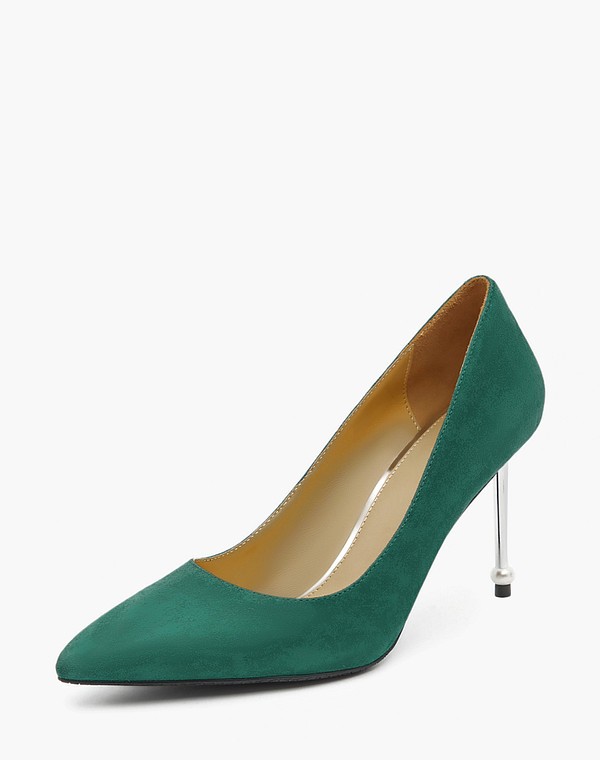 172-210211-0604 Туфли женские велюр/нат.кожа зелен, Mascotte