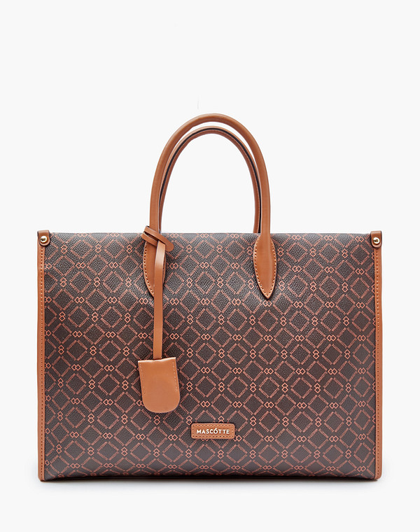 604-3203-609 Сумка женская и.кожа/текстиль корич-рыж, M, Mascotte