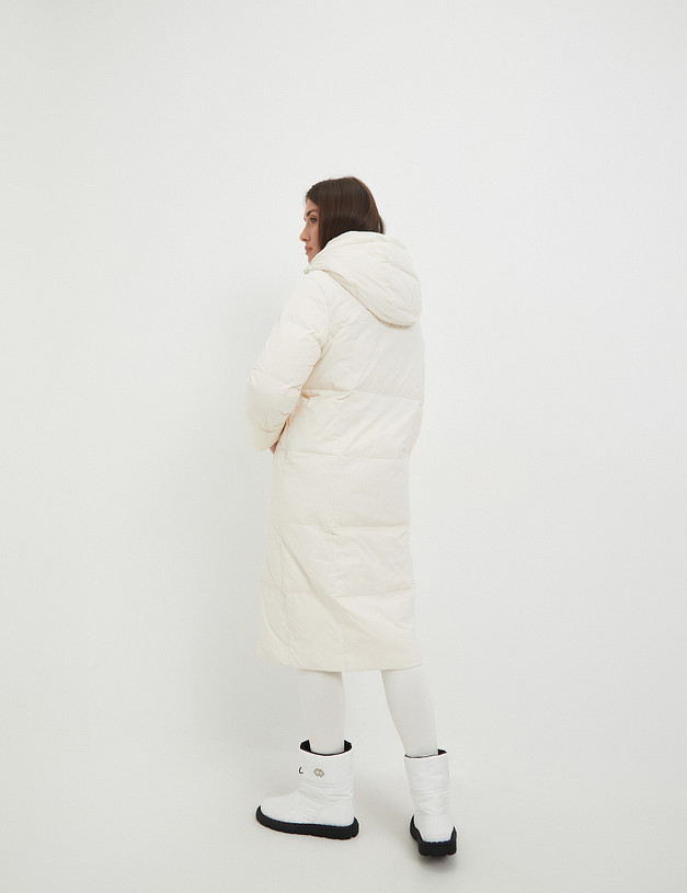 Молочное женское дутое пальто MASCOTTE 234-3428-2401 | ракурс 7