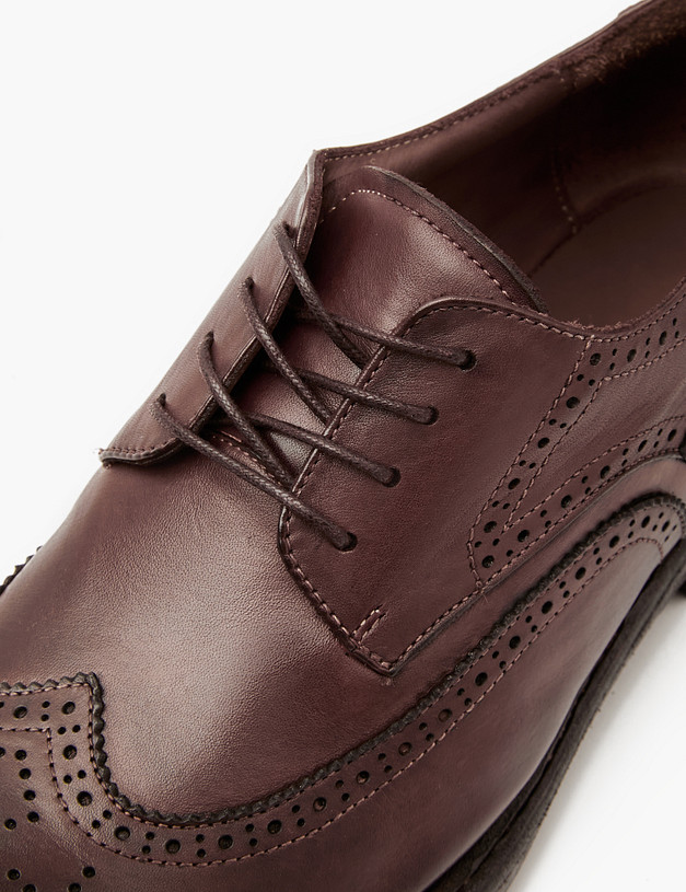 Premium коричневые мужские броги MASCOTTE 128-414611-0109 | ракурс 6 Premium коричневые мужские броги MASCOTTE 128-414611-0109 | ракурс 6
