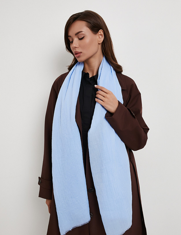 Голубой женский шарф MASCOTTE 766-6129-2411 | ракурс 1