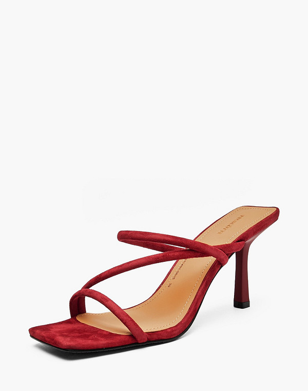 234-611491-0605 Туфли летние женские велюр/б.п. красн, Mascotte