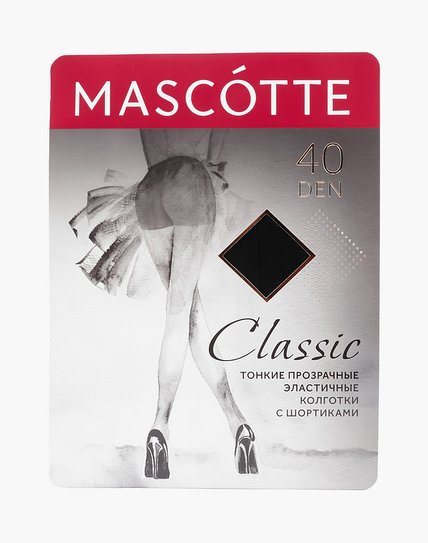 MAS Classic_40_p.2_N Колготки женские  40 ден черн, Mascotte