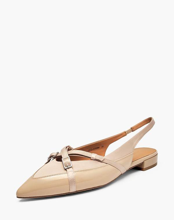 126-613312-3705M Туфли летние женские лак.кожа-текстиль/нат.кожа беж, Mascotte