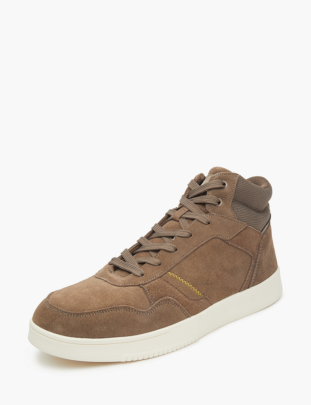 Коричневые мужские утепленные высокие кеды MASCOTTE 189-320156-0209 | ракурс 3