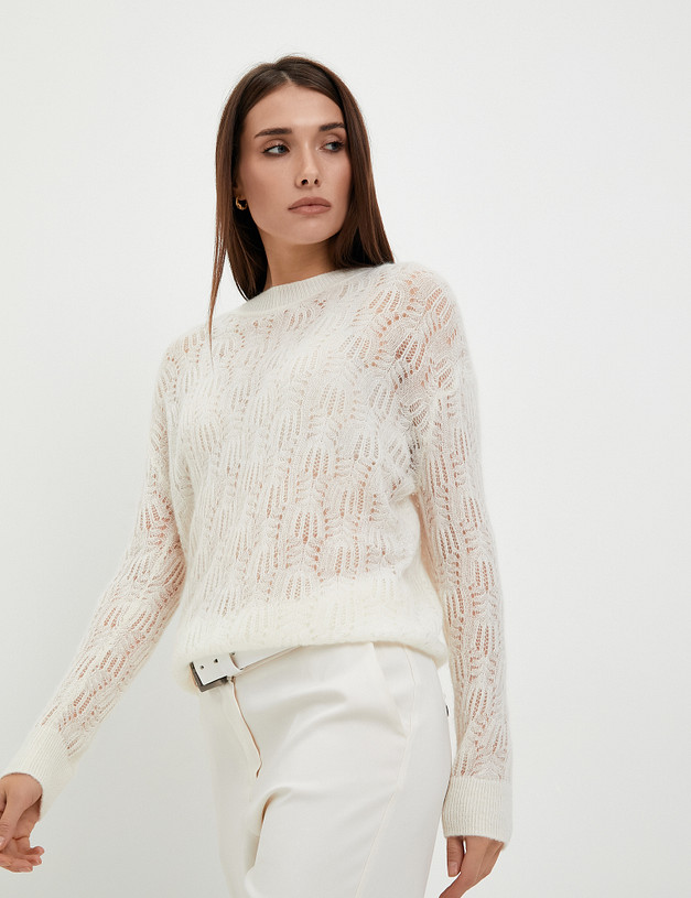 Молочный женский джемпер MASCOTTE 852-3203-2401 | ракурс 1