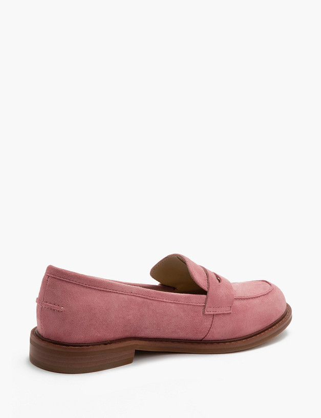 Розовые женские лоферы из велюра MASCOTTE 233-110711-4618M | ракурс 3