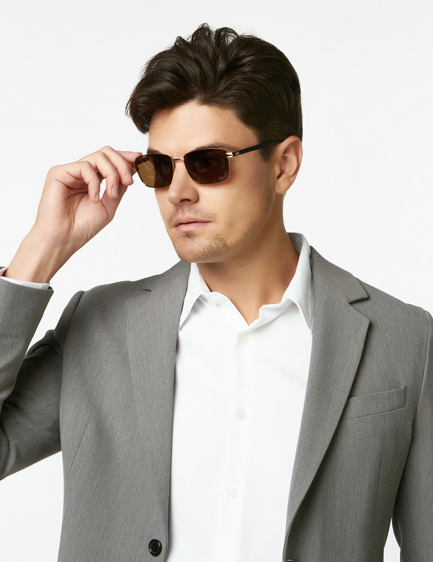 Коричневые мужские очки MASCOTTE 753-2138-7709 | ракурс 1