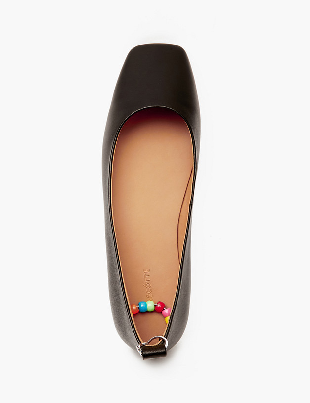Черные женские балетки с декоративным браслетом MASCOTTE 126-412911-3501M | ракурс 6