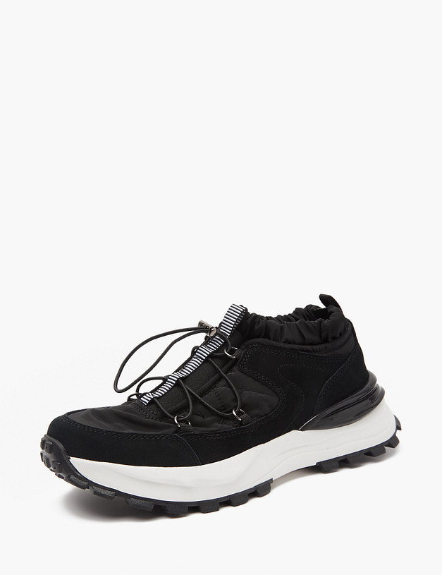 Черные женские кроссовки из текстиля MASCOTTE 151-410921-0202 | ракурс 3