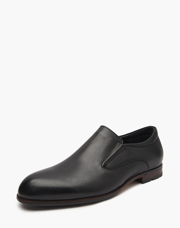 175-513012-0102 Полуботинки мужские нат.кожа/нат.кожа-текстиль черн, Mascotte