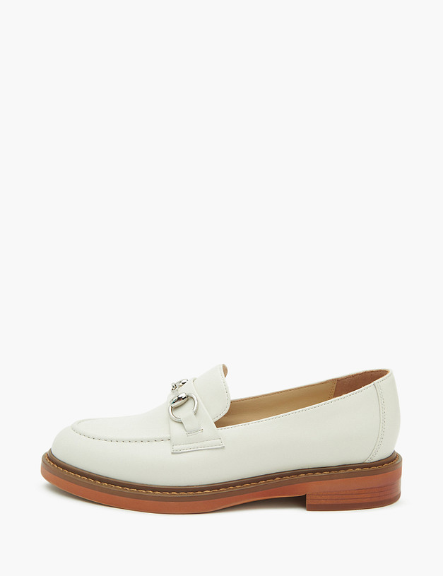 Молочные женские лоферы из кожи MASCOTTE 22-110114-6536M | ракурс 1