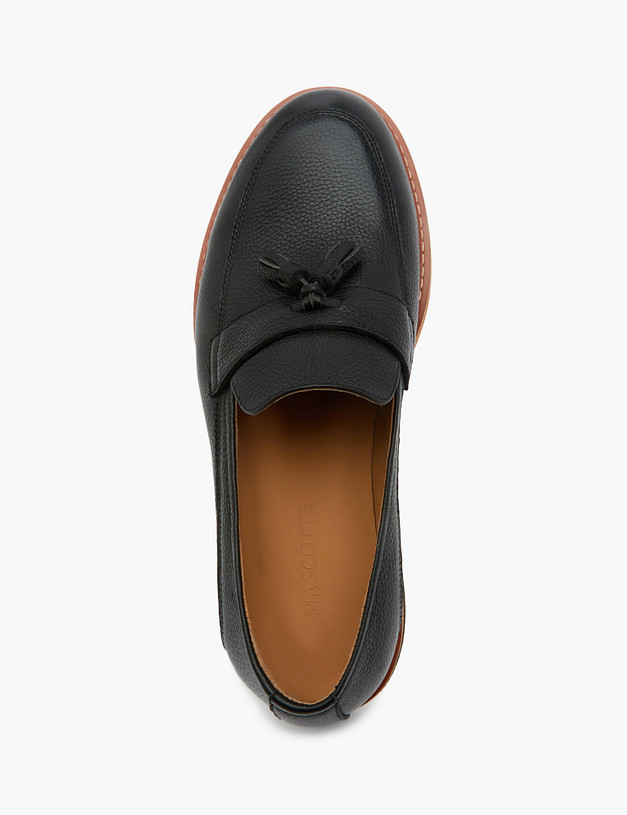 Черные кожаные мужские лоферы MASCOTTE 175-310211-0102 | ракурс 4