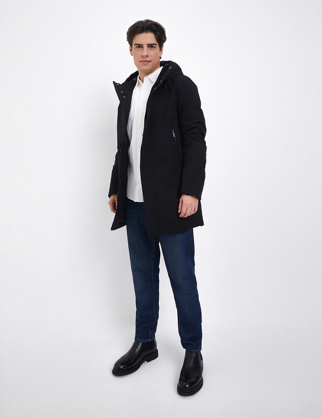 Черный мужской пуховик MASCOTTE 837-4207-2402 | ракурс 2 Черный мужской пуховик MASCOTTE 837-4207-2402 | ракурс 2