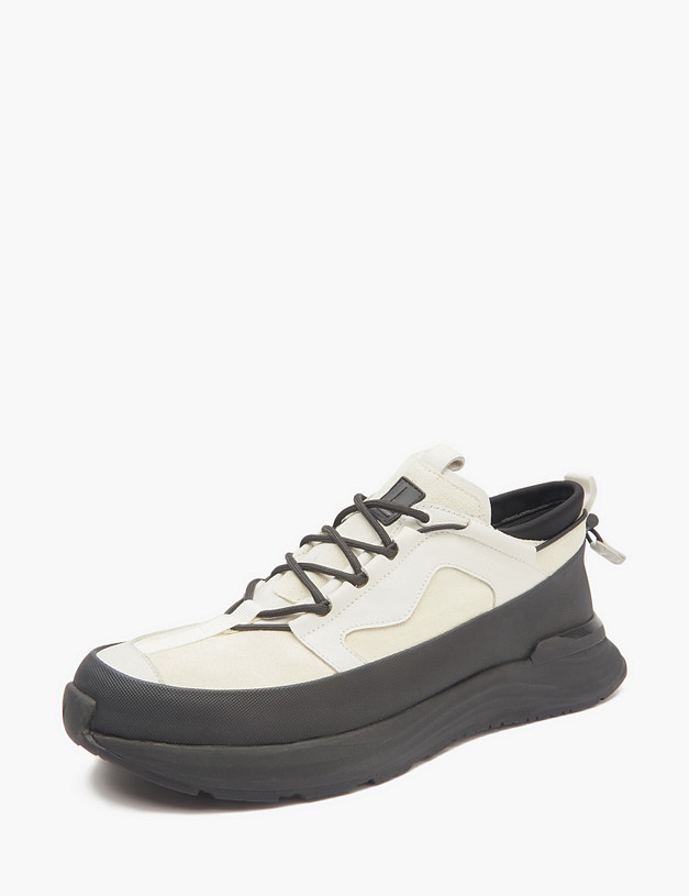 Белые мужские кроссовки с контрастной подошвой MASCOTTE 128-5130721-0101 | ракурс 4