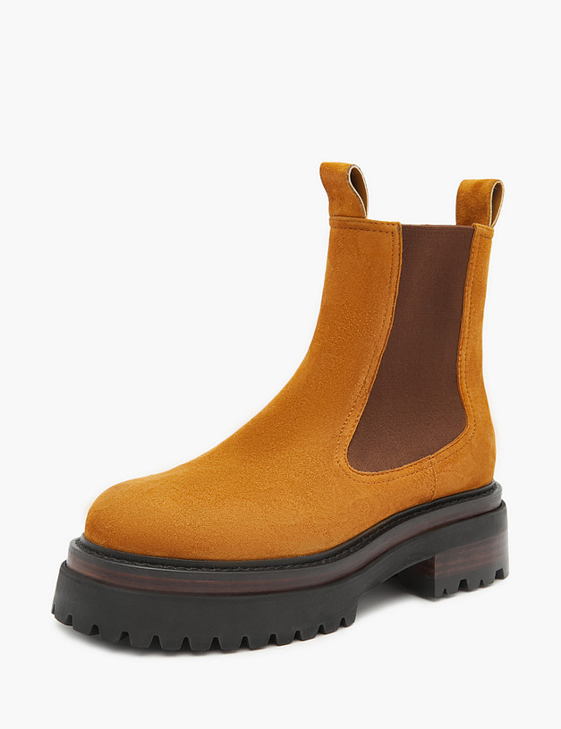 Рыжие женские челси из велюра MASCOTTE 22-3200223-3667M | ракурс 4