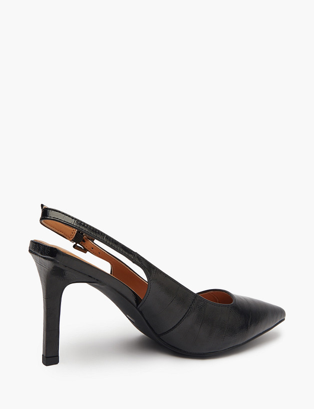 Черные женские туфли с принтом MASCOTTE 94-511611-0602 | ракурс 3