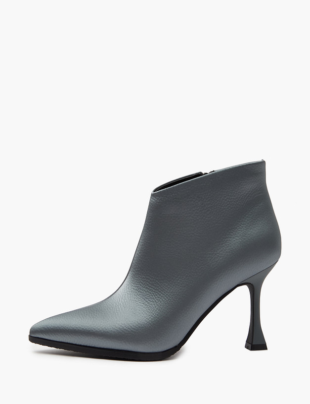 Серые женские ботильоны из кожи MASCOTTE 234-410320-0110 | ракурс 2 Серые женские ботильоны из кожи MASCOTTE 234-410320-0110 | ракурс 2