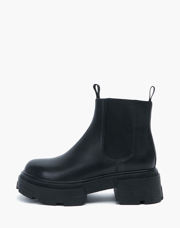 233-229321-0102 Ботинки женские нат.кожа-резина/ворсин-нат.кожа черн, Mascotte