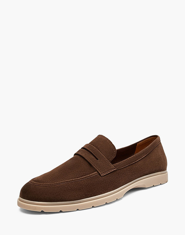 142-510821-0609 Полуботинки мужские велюр/текстиль-нат.кожа корич, Mascotte