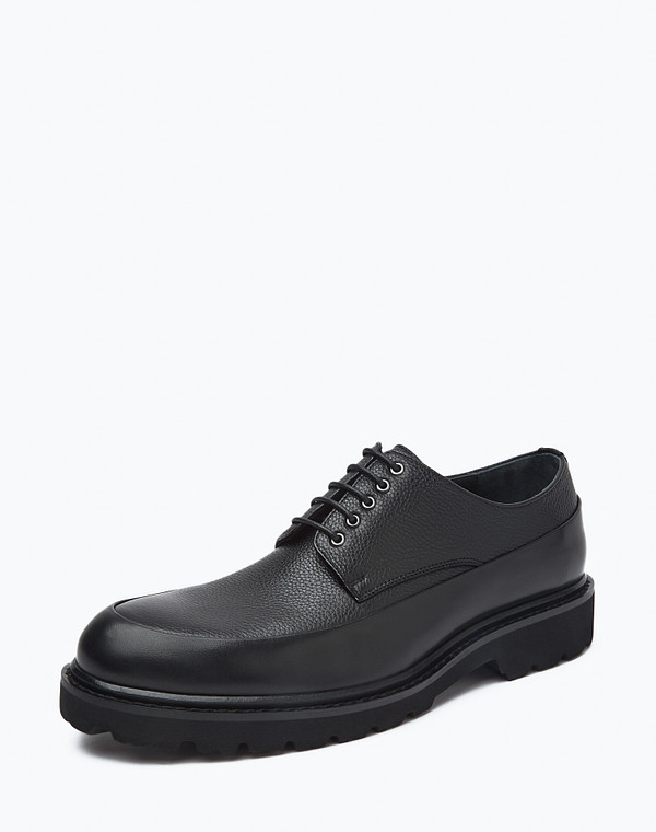 175-320911-0102 Полуботинки мужские нат.кожа/нат.кожа черн, Mascotte