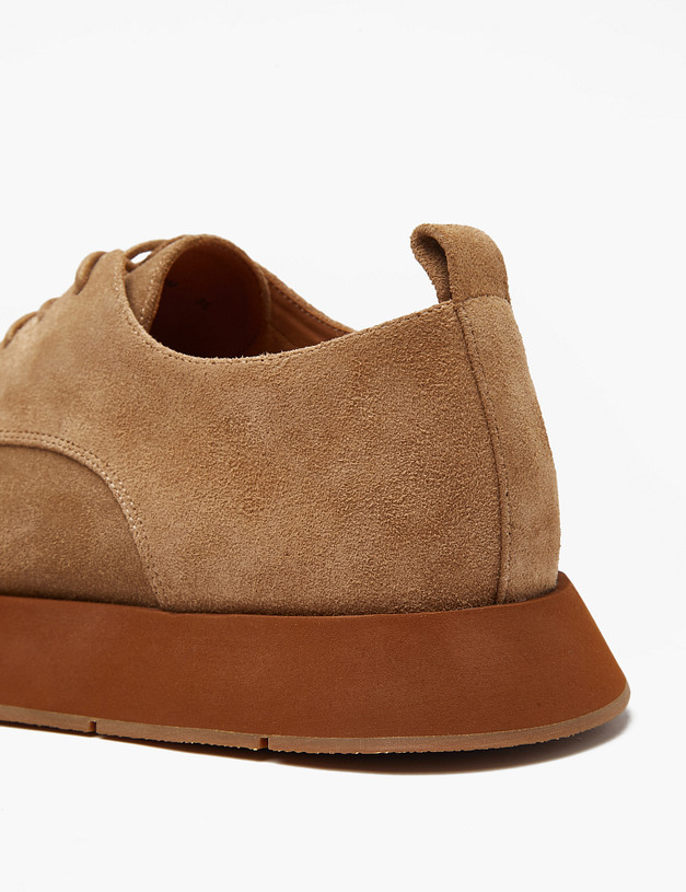 Бежевые женские велюровые полуботинки MASCOTTE 172-3201316-2210M | ракурс 7