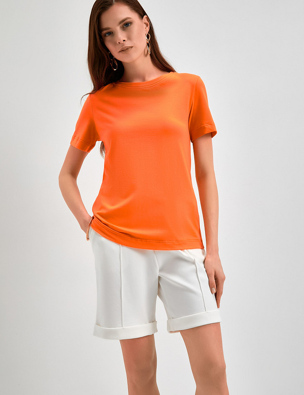 Оранжевая женская футболка MASCOTTE 790-3114-2613 | ракурс 3