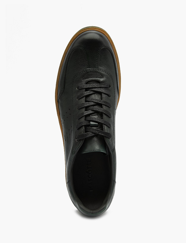 Зеленые кожаные мужские кеды MASCOTTE 128-311721-0104 | ракурс 4 Зеленые кожаные мужские кеды MASCOTTE 128-311721-0104 | ракурс 4