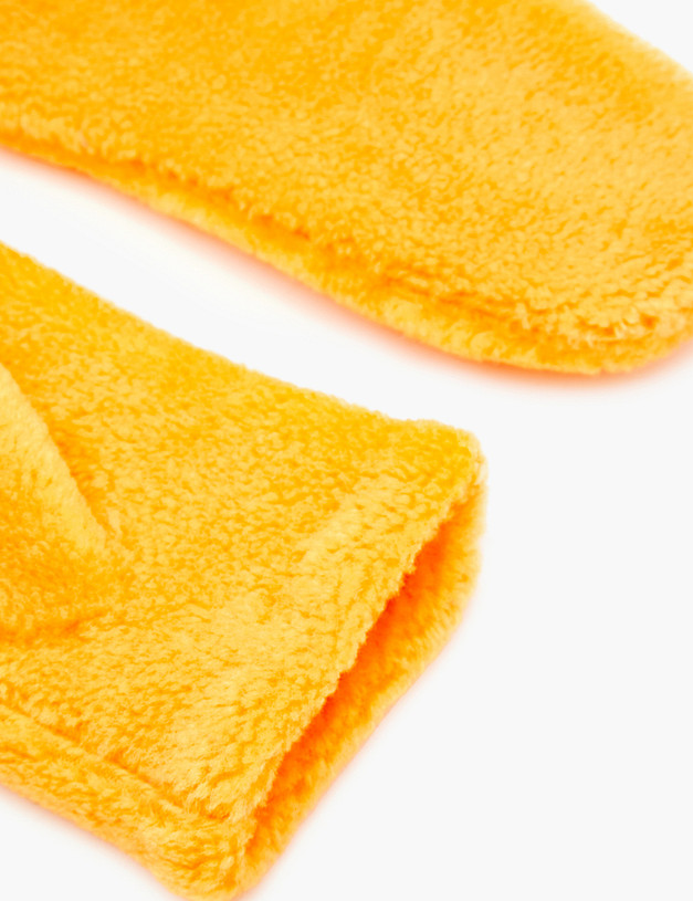 Желтые шерстяные женские варежки MASCOTTE 717-3212-518 | ракурс 4