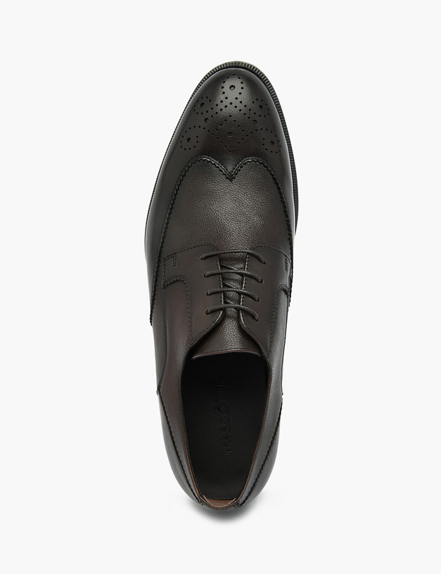 Коричневые мужские броги из кожи MASCOTTE 128-310715-0109 | ракурс 4