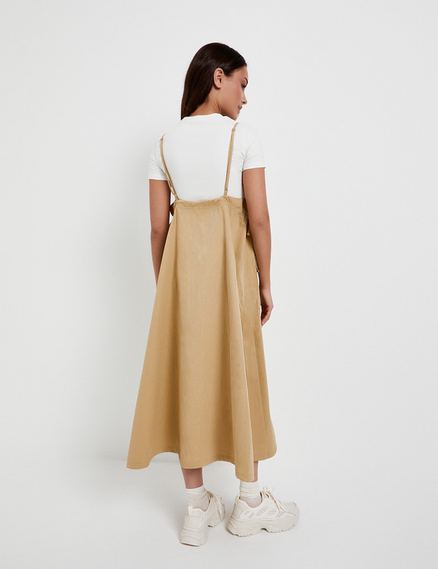 Бежевый женский сарафан MASCOTTE 974-5105-2608 | ракурс 3