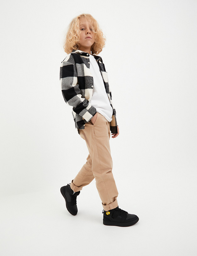 Черные высокие кроссовки для детей MASCOTTE 234-321921-0602 | ракурс 9