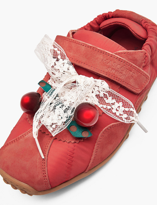 Красные кроссовки для девочек MASCOTTE 234-615811-0205 | ракурс 6