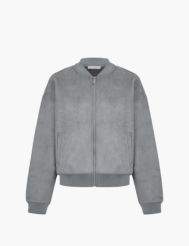 Серый женский бомбер 848-4225-2410 купить с доставкой | Mascotte