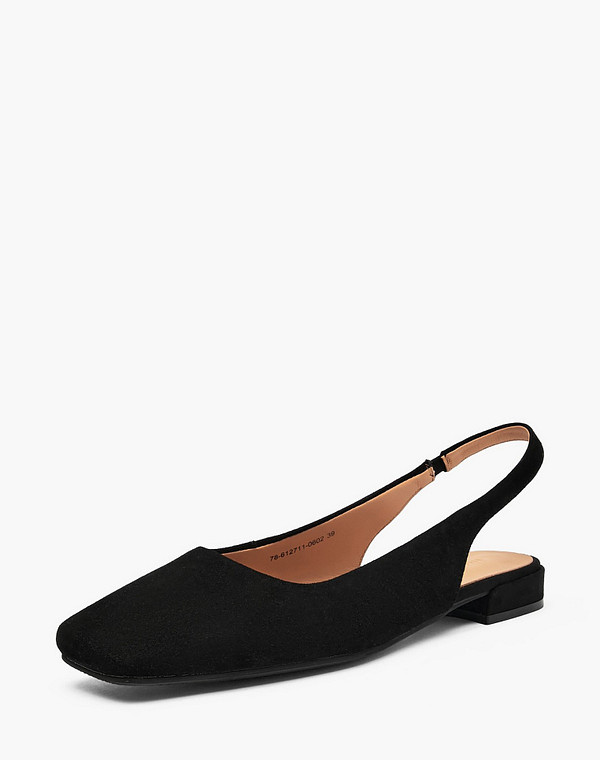 78-612711-0602 Туфли летние женские велюр/нат.кожа черн, Mascotte