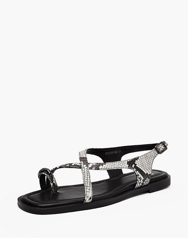 78-613161-0621 Туфли летние женские кож.спилок/и.кожа черн/бел, Lite by Mascotte