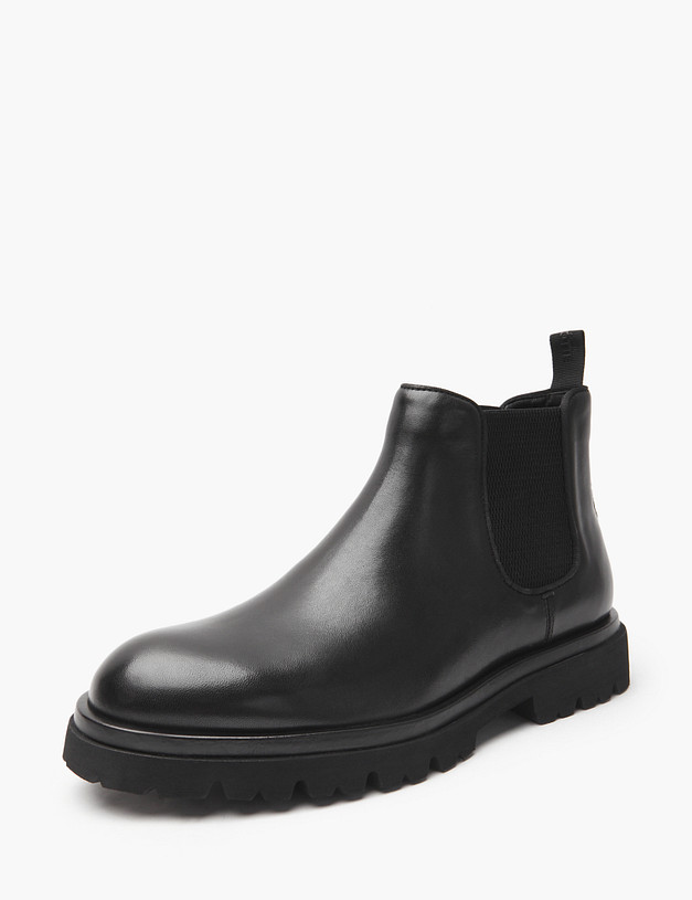 Черные кожаные мужские челси MASCOTTE 175-422221-0102 | ракурс 2