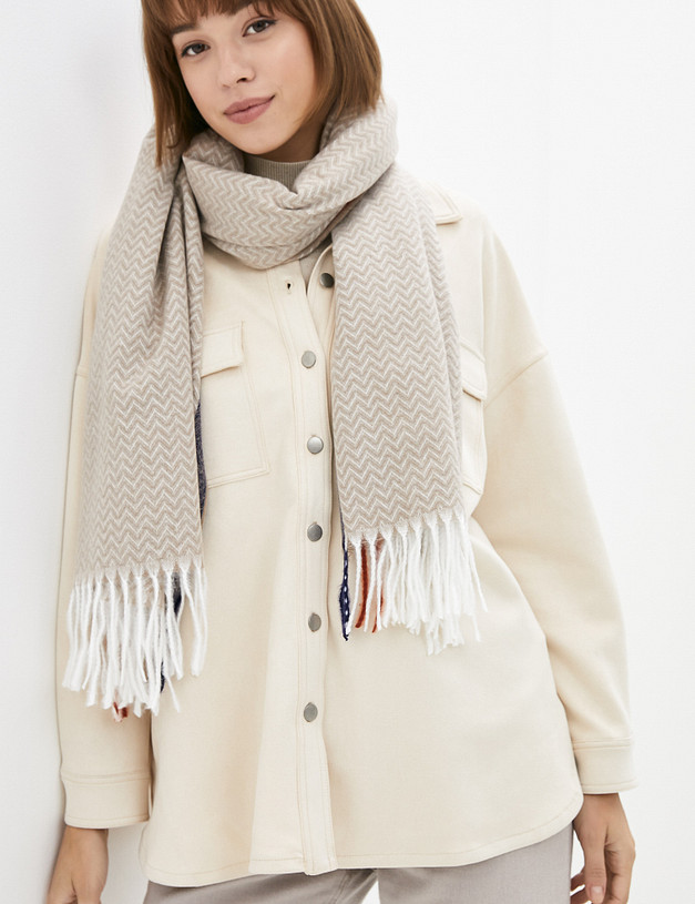 Бежевый женский шарф MASCOTTE 766-1218-2409 | ракурс 1