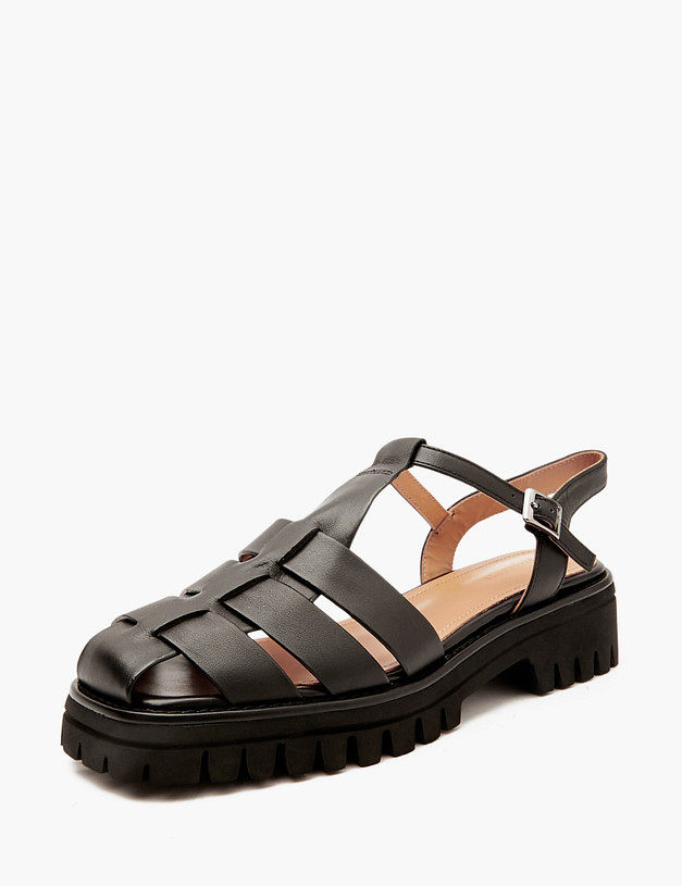 Черные женские сандалии MASCOTTE 233-4123911-7101M | ракурс 2