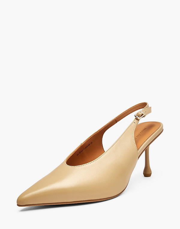 94-614411-6554M Туфли летние женские нат.кожа/нат.кожа беж, Mascotte