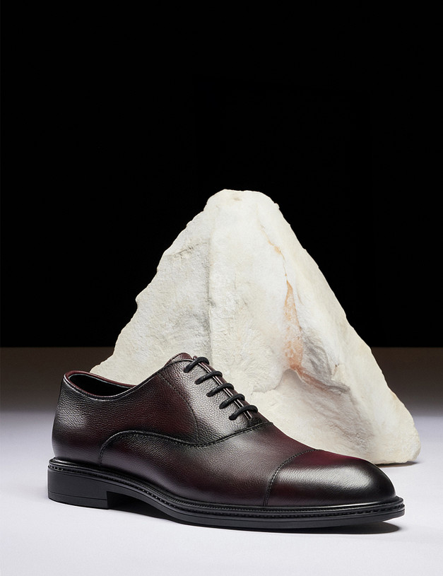Бордовые мужские оксфорды MASCOTTE 128-324511-0105 | ракурс 1