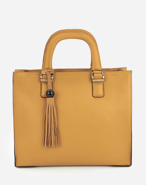 697-1209-118 Сумка женская нат.кожа/текстиль желт, M, Mascotte