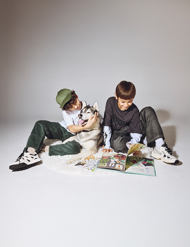 Серые детские кроссовки MASCOTTE 234-511121-0210 | ракурс 2