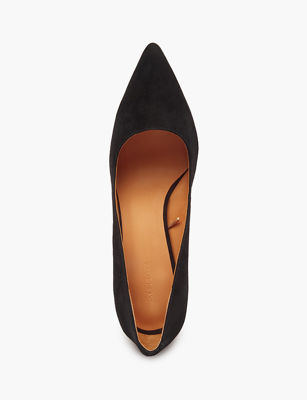 Черные велюровые женские туфли MASCOTTE 100-310711-0602 | ракурс 4