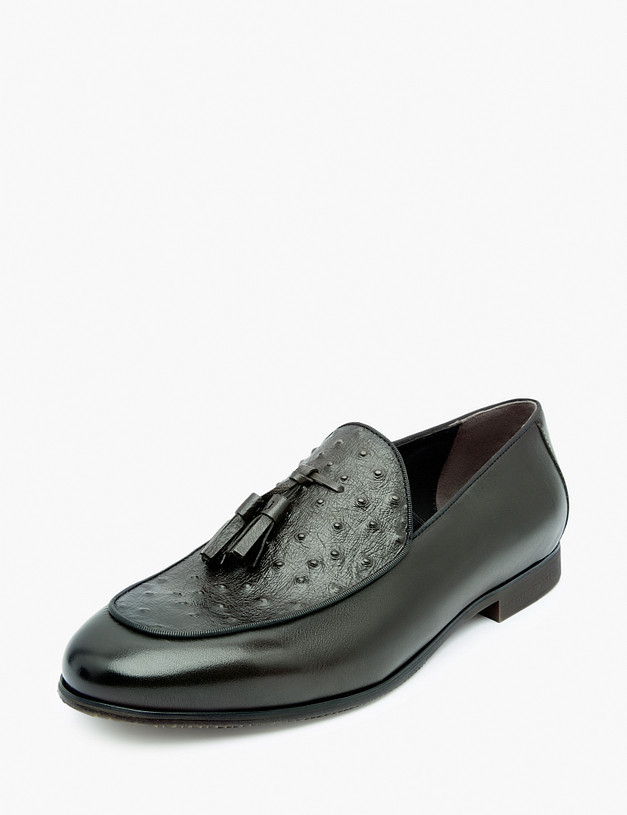 Зеленые кожаные мужские лоферы MASCOTTE 128-312011-0104 | ракурс 2 Зеленые кожаные мужские лоферы MASCOTTE 128-312011-0104 | ракурс 2